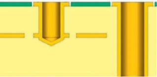 Plated blind via